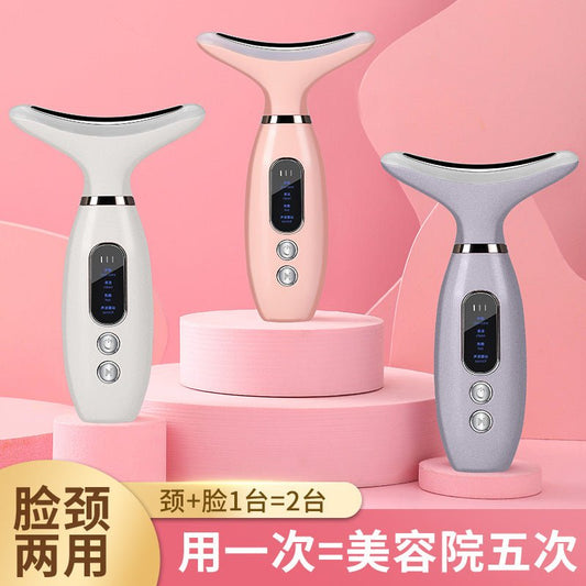 New electric neck beauty device for reducing neck lines, tightening and enhancing facial wrinkles, constant temperature hot compress, and skin rejuvenation massage device - IGETGG